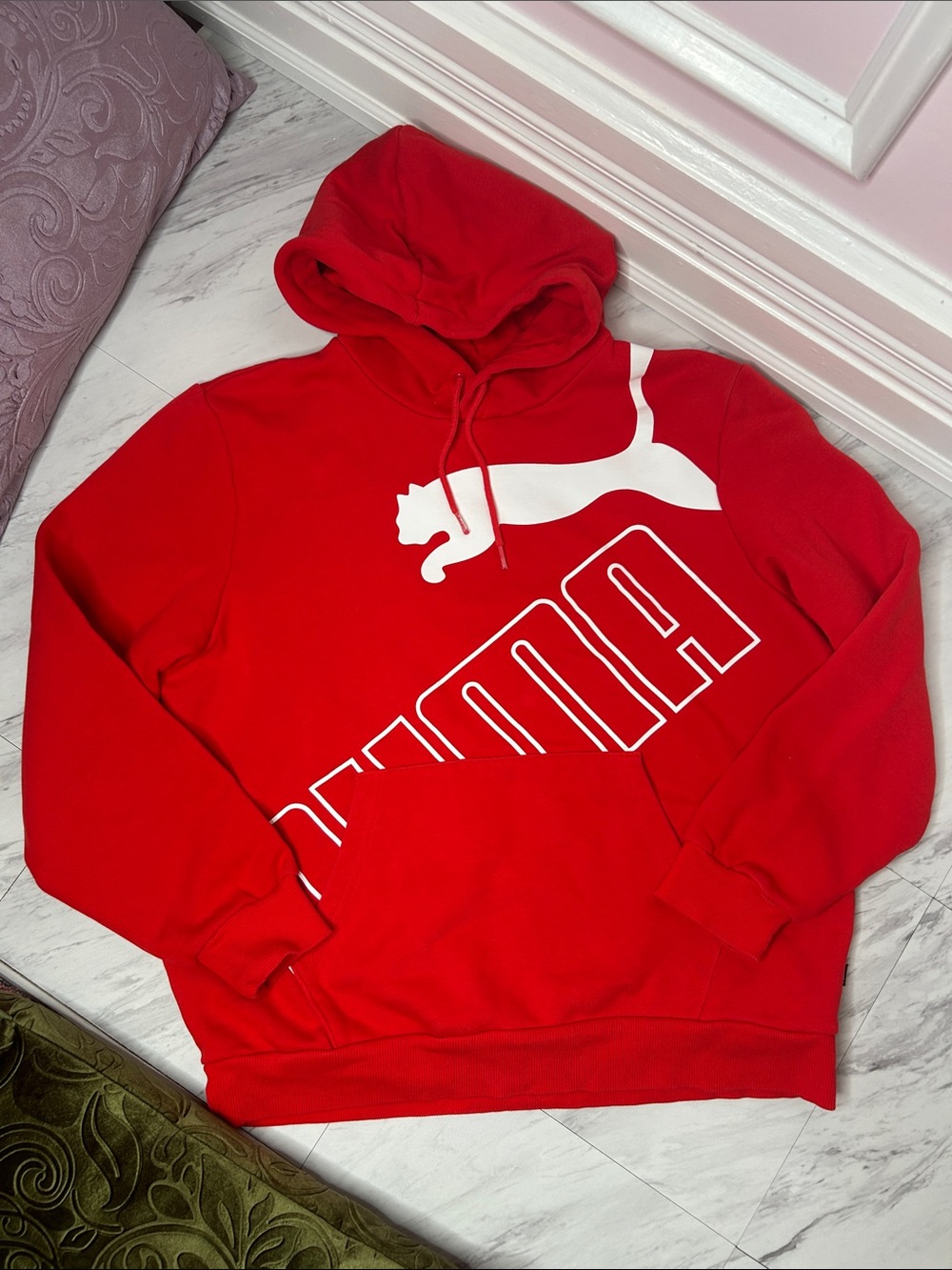 Puma Red Hoodie with White Logo
